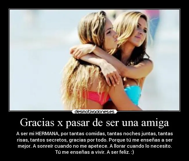 Gracias x pasar de ser una amiga | Desmotivaciones Gracias x pasar de ser una amiga | Desmotivaciones