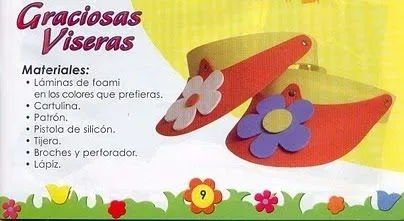 unas graciosas viseras para ir preparando para la primavera