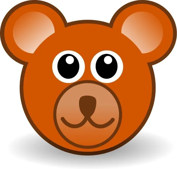 Gracioso osito de peluche cara morena Vector de imágenes ...