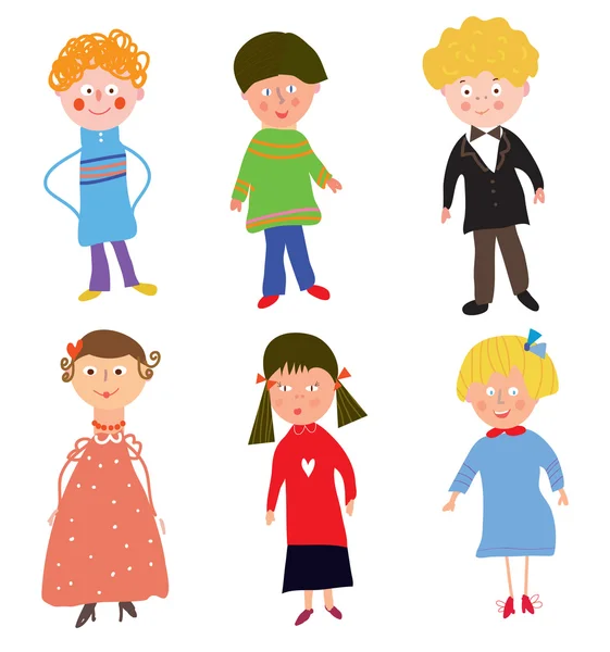 Graciosos niños y niñas — Vector stock © Tasia12 #19615517 Graciosos niños y niñas — Vector stock © Tasia12 #19615517