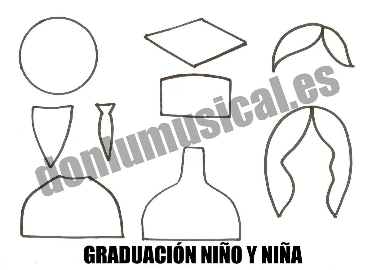 Graduación niño y niña goma eva con birrete y moldes gratis | Manualidades Graduación niño y niña goma eva con birrete y moldes gratis | Manualidades