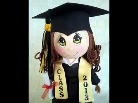Graduation Fofucha Doll craft foam doll - YouTube