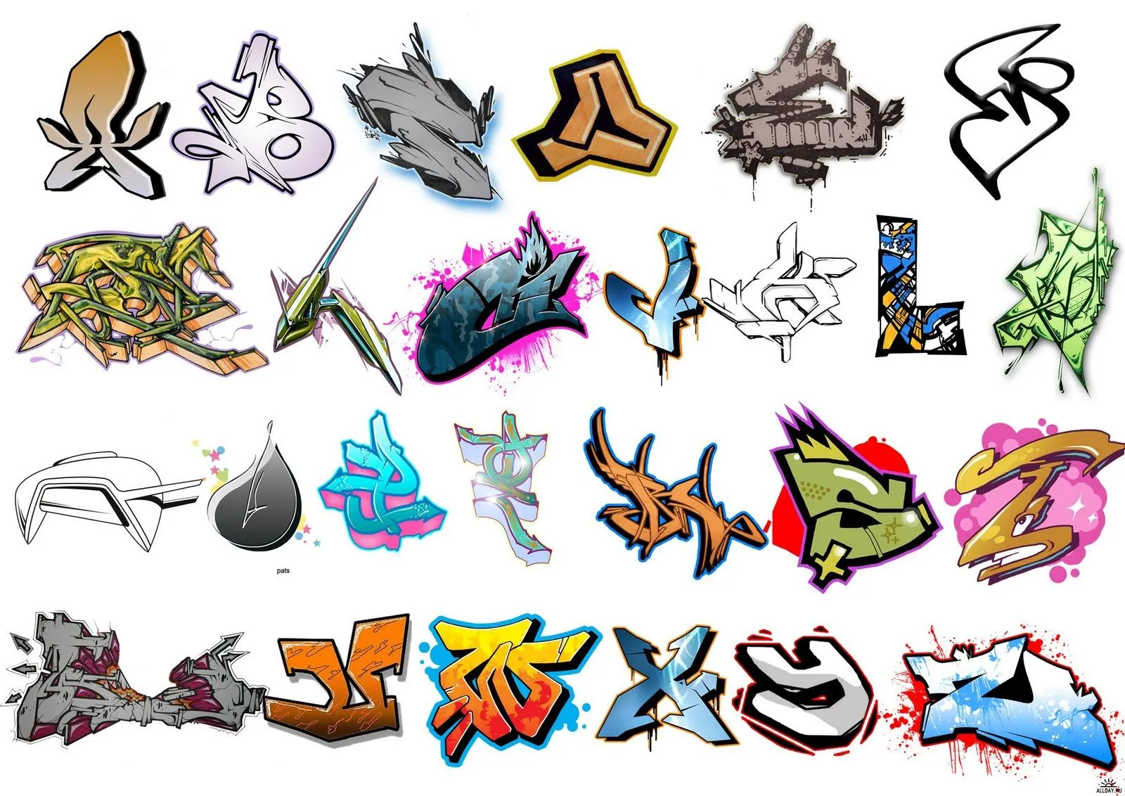 Graffiti Alphabet Brush : Letters A-Z by Adeptizm Graffiti Alphabet Brush : Letters A-Z by Adeptizm