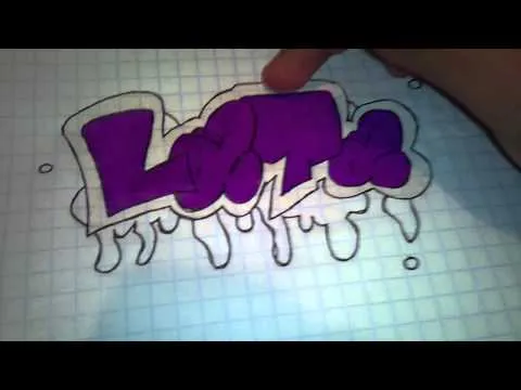 COMO HACER CON GRAFFITI TU NOMBRE FACIL B/N Y COLOR - UIOVN.