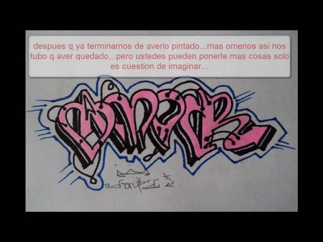 como hacer un graffiti facil y sencillo - YouTube