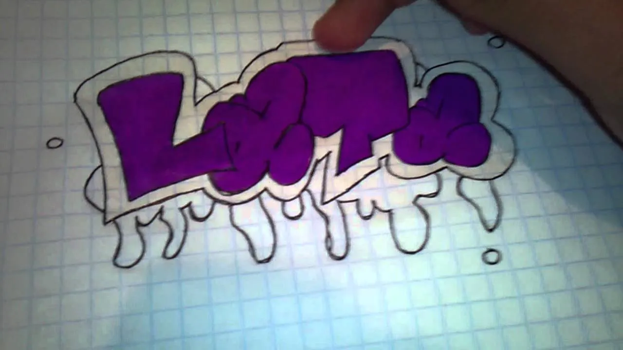como hacer un graffiti facil y sencillo - YouTube como hacer un graffiti facil y sencillo - YouTube