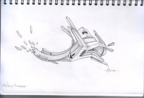 Graffitis en 3D a lápiz - Imagui