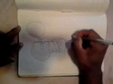 como hacer un graffiti con el nombre junior - YouTube