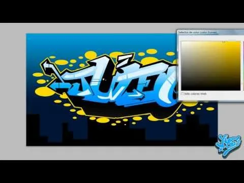 Graffiti con photoshop Nombre Julio - YouTube