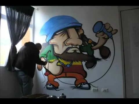Graffiti Rasta Man - YouTube