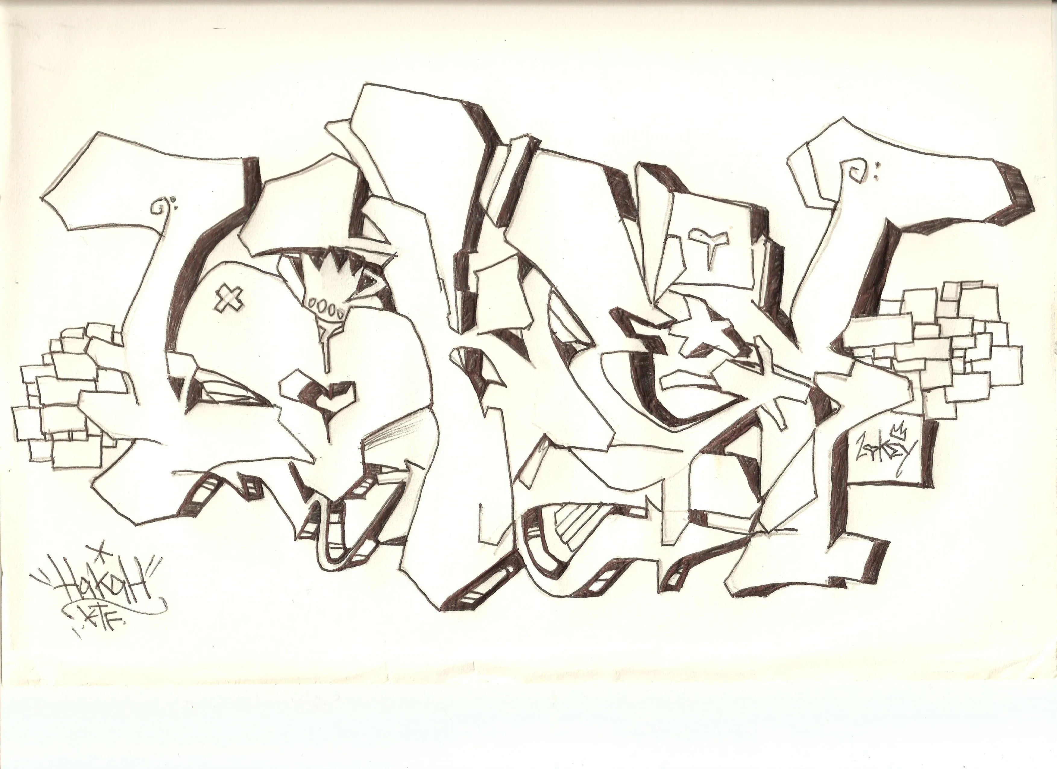 graffiti sketch | Jer force one's