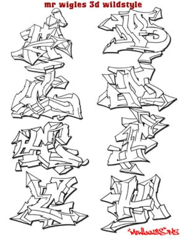 Graffiti Soul: Graffiti Letters Mr Wiggle's 3D WildStyle