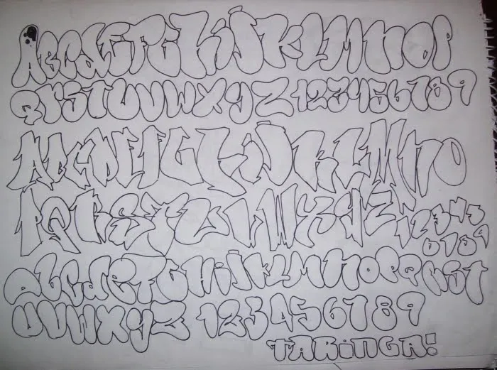 graffiti walls: Sketch Graffiti Alphabet BlackBook by Taringa Artists graffiti walls: Sketch Graffiti Alphabet BlackBook by Taringa Artists