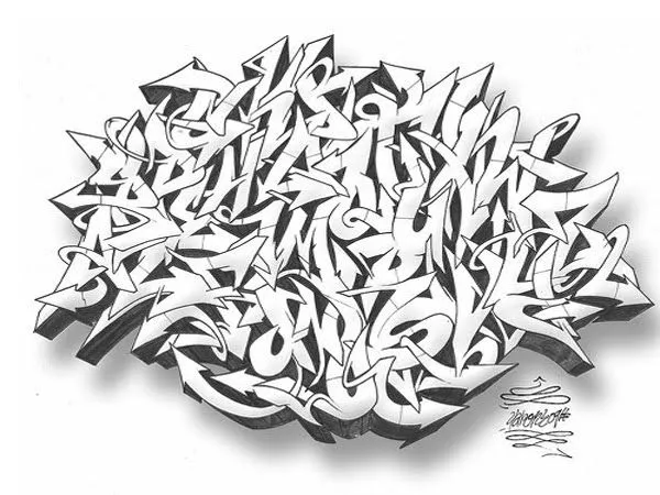 graffiti walls: A Sketch Graffiti Alphabet "Letters A-Z" with ...