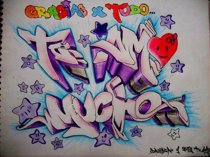 Graffitis de te amo chidos - Imagui