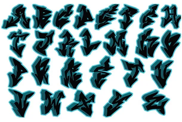 Letras Abecedario 20 Tipos De Para Dibujar Graffitis Y Goticas ...