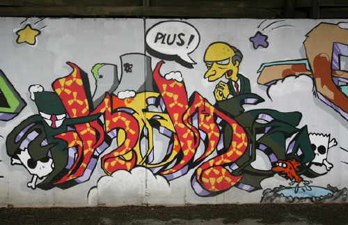 Graffitis de “Los Simpsons”