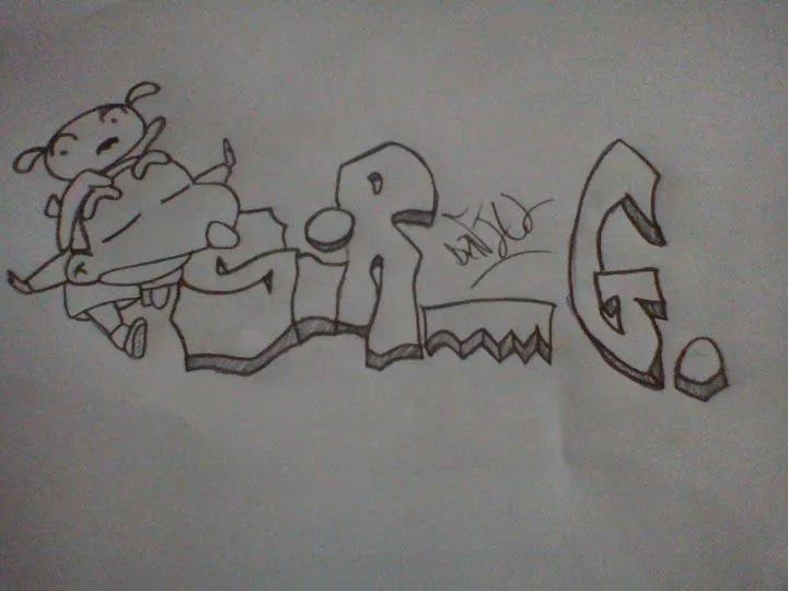 Graffitis en papel con personajes de dibujos-Hechos por mi - Taringa!