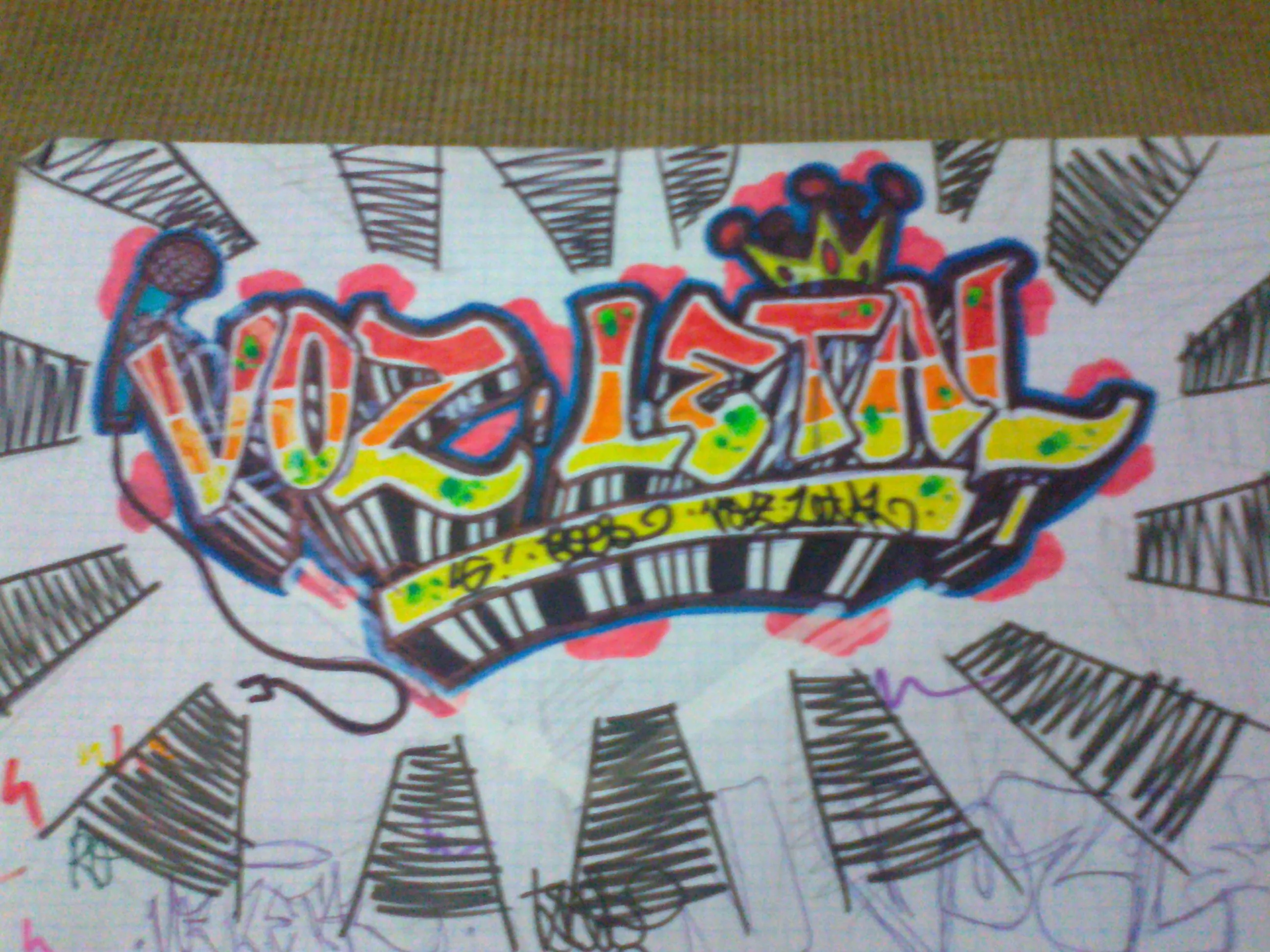 Graffitis en papel de Voz Letal | vozletal