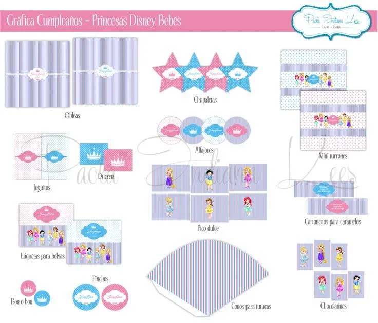 Gráfica para #cumpleaños #princesas #Disney #bebés | #Gráficas ...