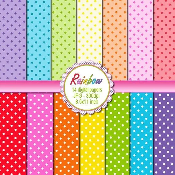 Items similar to Gráfico de lunares con colores del arco iris ... Items similar to Gráfico de lunares con colores del arco iris ...
