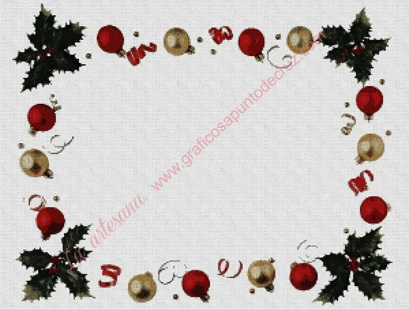 Gráfico a punto de cruz - Cenefa de Navidad 54 x 41 cm Gráfico a punto de cruz - Cenefa de Navidad 54 x 41 cm