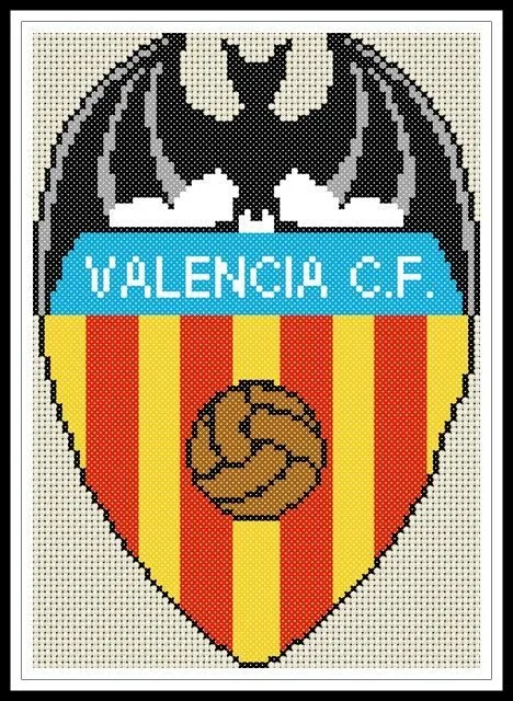 Gráfico para punto de cruz del "Escudo del Valencia Club de Fútbol ...