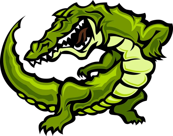 Gráfico de vector cuerpo de la mascota de Caimán o cocodrilo ... Gráfico de vector cuerpo de la mascota de Caimán o cocodrilo ...