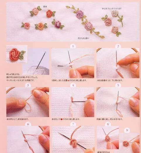 Los Gráficos de Anamile: PASO A PASO PARA BORDADR ROSAS EN EN ... Los Gráficos de Anamile: PASO A PASO PARA BORDADR ROSAS EN EN ...
