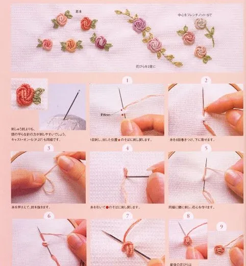 Los Gráficos de Anamile: PASO A PASO PARA BORDADR ROSAS EN EN ... Los Gráficos de Anamile: PASO A PASO PARA BORDADR ROSAS EN EN ...