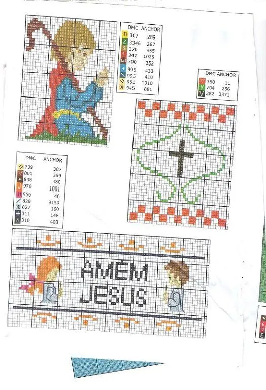 graficos de bautizo en punto de cruz | Aprender manualidades es ...