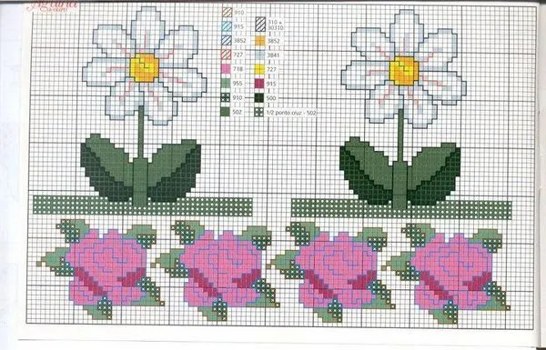 Flores a punto de cruz | Nuevos gráficos gratis Flores a punto de cruz | Nuevos gráficos gratis
