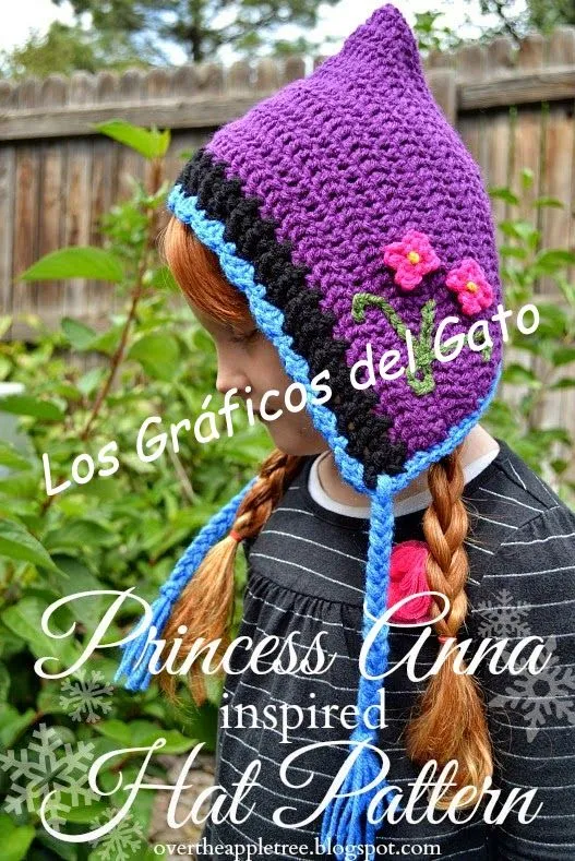 los gráficos del gato: GORRO ANNA FROZEN