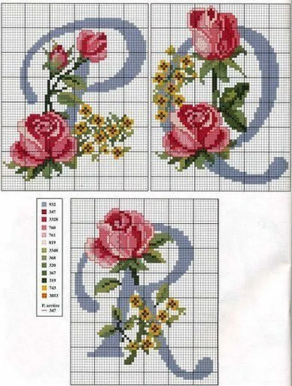 graficos punto cruz letras (5) | Aprender manualidades es ... graficos punto cruz letras (5) | Aprender manualidades es ...