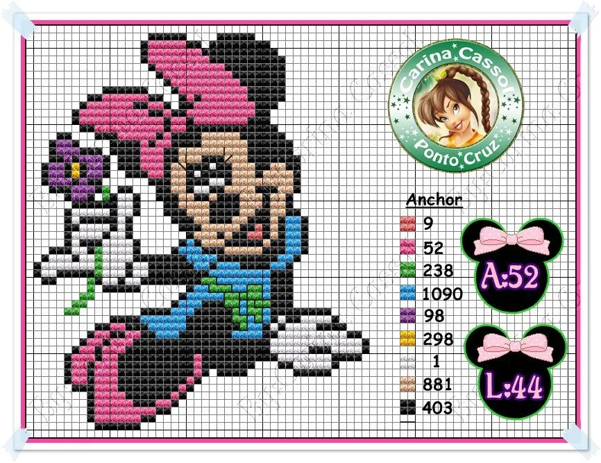 GRÁFICOS MINNIE E MICKEY..