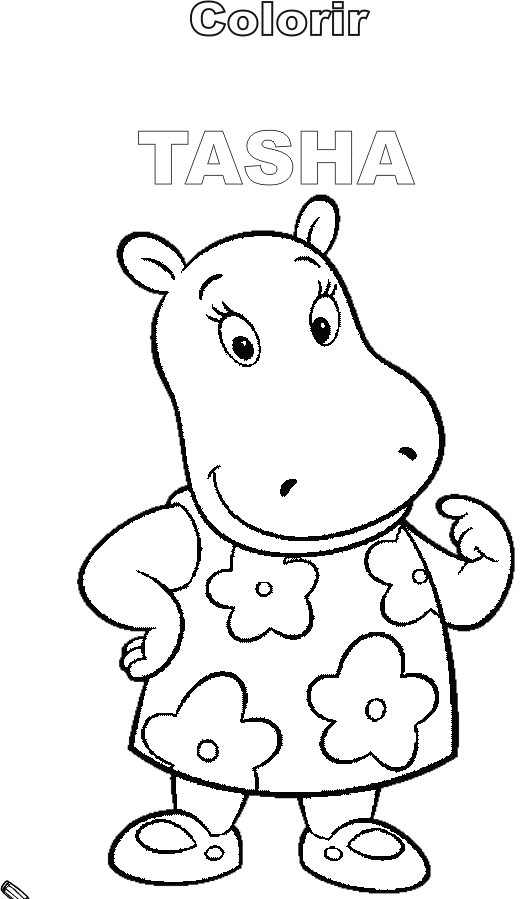 Gráficos ponto cruz da drica: Backyardigans para colorir