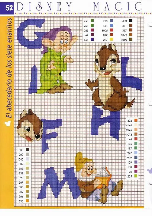 GRAFICOS PUNTO DE CRUZ GRATIS : ABECEDARIOS INFANTILES(52)