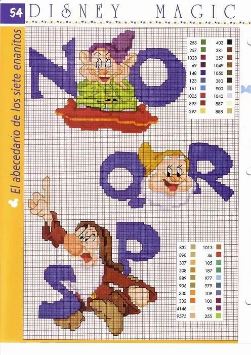 GRAFICOS PUNTO DE CRUZ GRATIS : ABECEDARIOS INFANTILES(52 ...