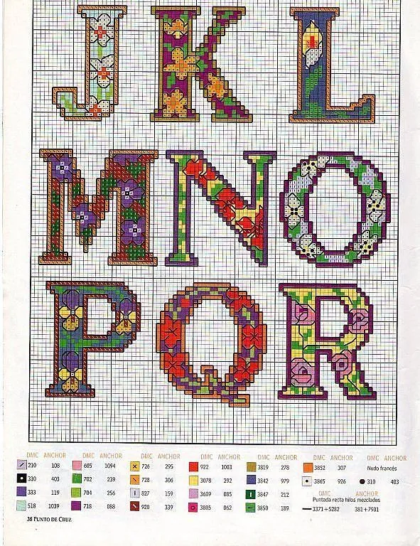 GRAFICOS PUNTO DE CRUZ GRATIS : ABECEDARIOS(56) GRAFICOS PUNTO DE CRUZ GRATIS : ABECEDARIOS(56)