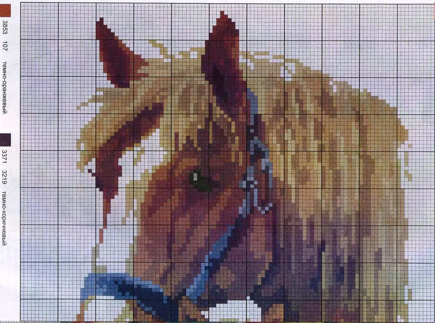 GRAFICOS PUNTO DE CRUZ GRATIS : CABALLOS(