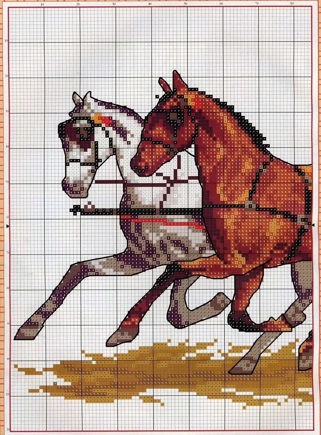 GRAFICOS PUNTO DE CRUZ GRATIS : CABALLOS(36) GRAFICOS PUNTO DE CRUZ GRATIS : CABALLOS(36)