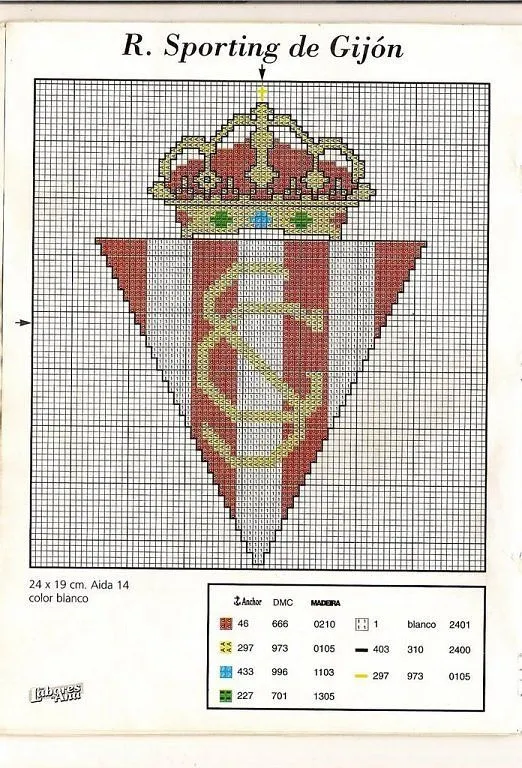 GRAFICOS PUNTO DE CRUZ GRATIS : ESCUDOS DE FUTBOL(45) GRAFICOS PUNTO DE CRUZ GRATIS : ESCUDOS DE FUTBOL(45)