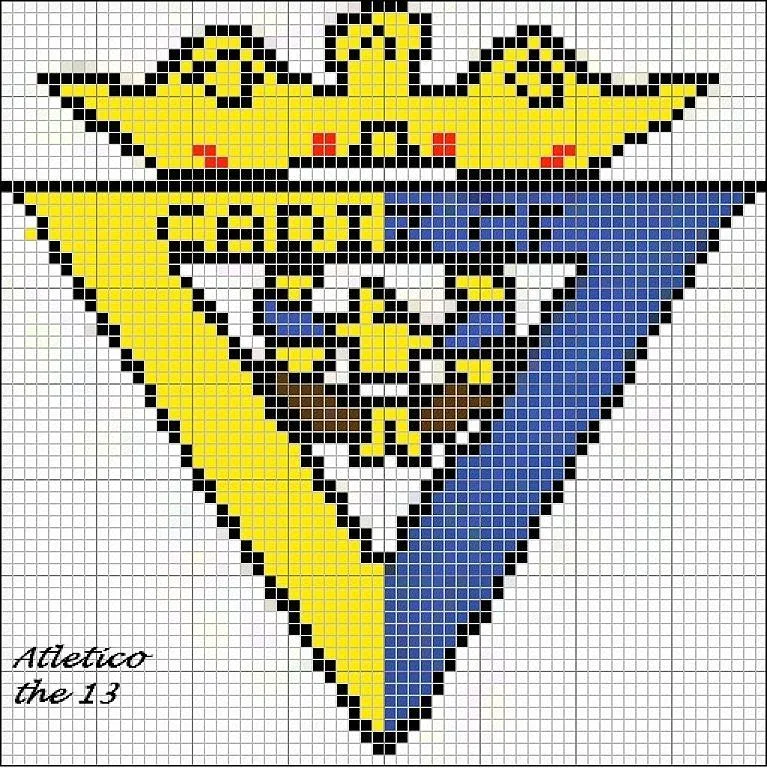 GRAFICOS PUNTO DE CRUZ GRATIS : ESCUDOS DE FUTBOL( GRAFICOS PUNTO DE CRUZ GRATIS : ESCUDOS DE FUTBOL(