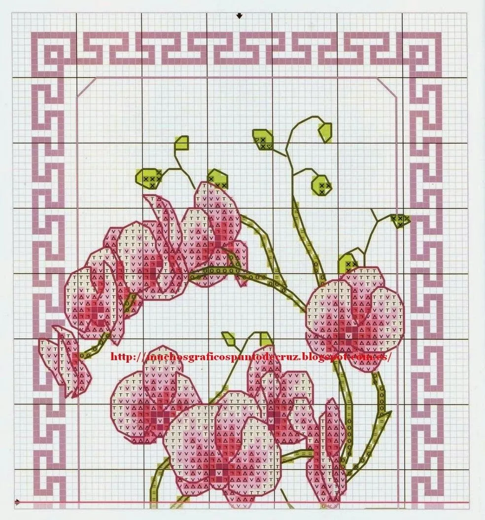 GRAFICOS PUNTO DE CRUZ GRATIS : FLORES(27)
