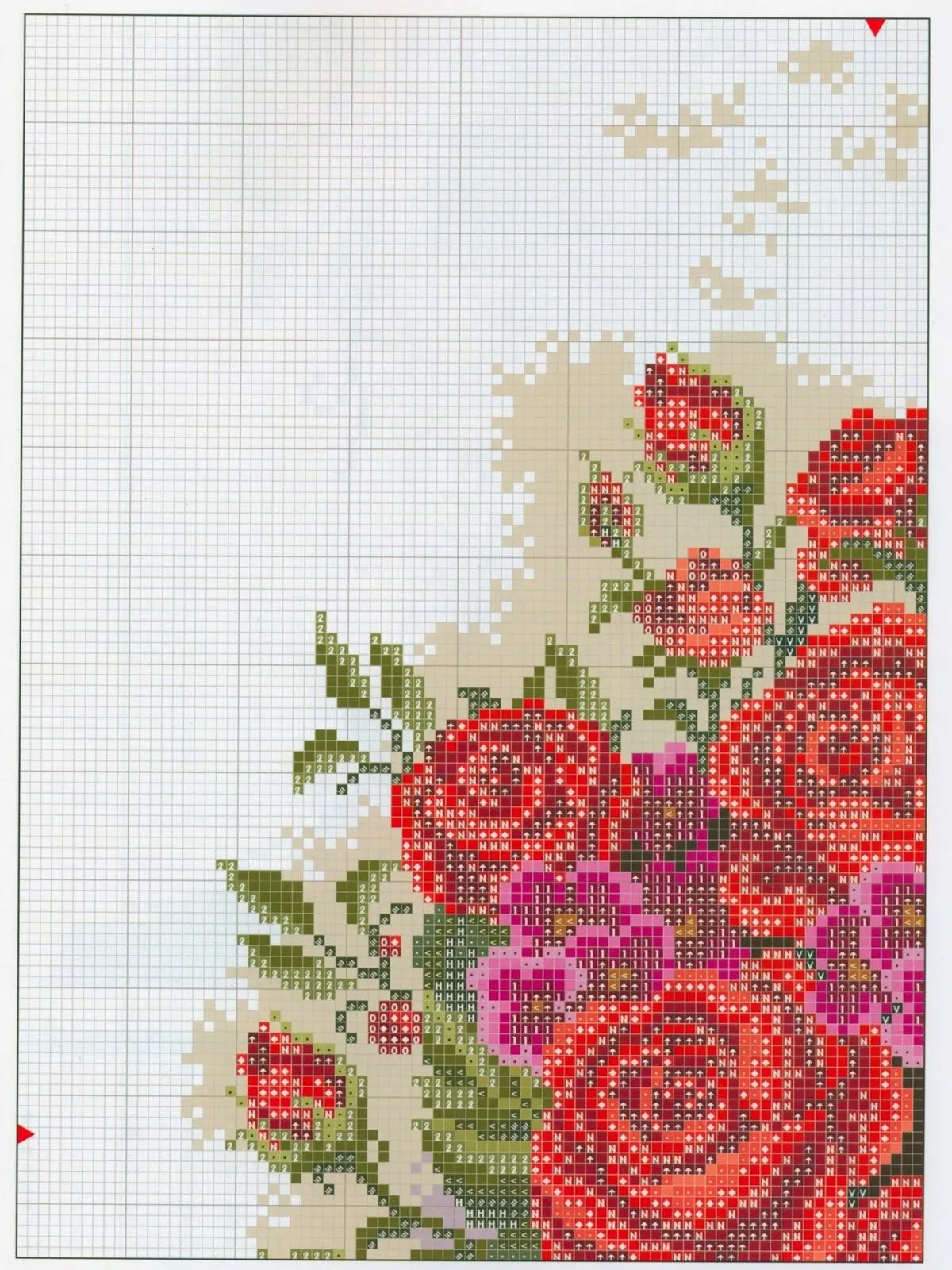 GRAFICOS PUNTO DE CRUZ GRATIS : FLORES(27)