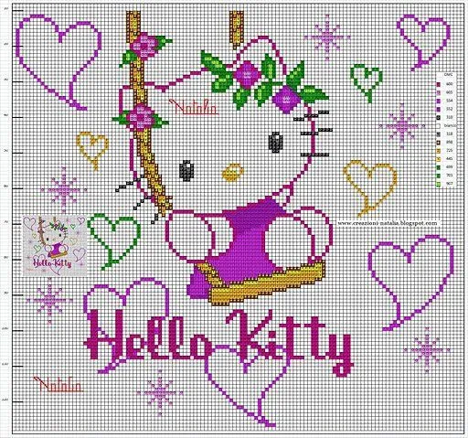 GRAFICOS PUNTO DE CRUZ GRATIS : HELLO KITTY(59)