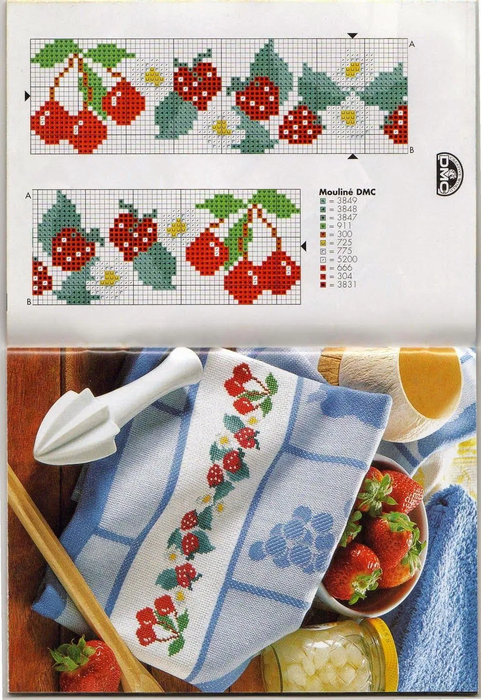 GRAFICOS PUNTO DE CRUZ GRATIS : TOALLAS,PAÑOS COCINA(41)