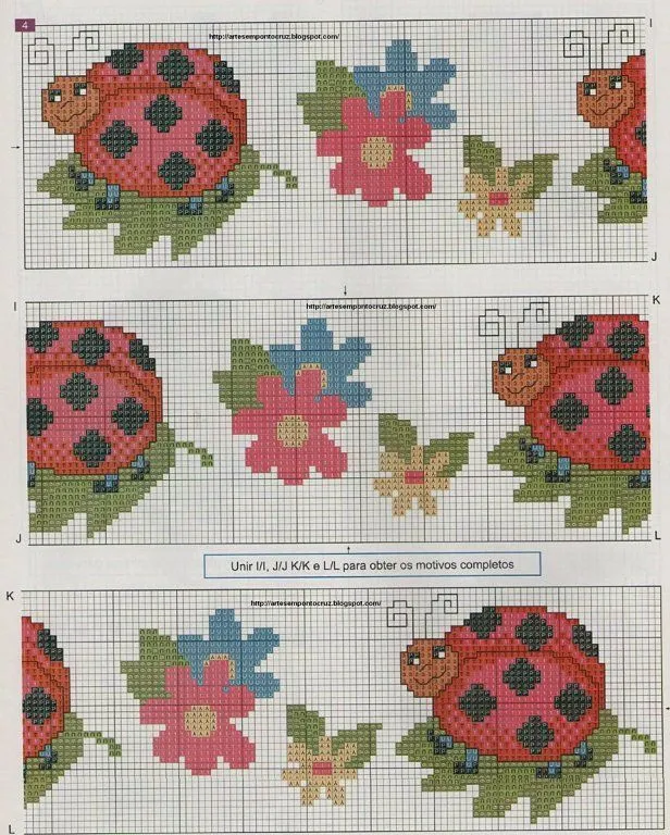 graficos de punto de cruz sabanas (5) | Aprender manualidades es ...