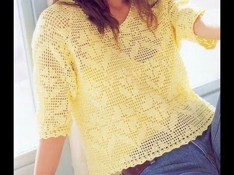 Gráficos para Tejer Blusa a Crochet - YouTube Gráficos para Tejer Blusa a Crochet - YouTube