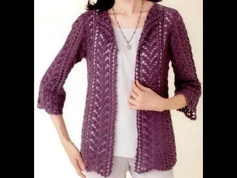 Gráficos para tejer Saco a Crochet - YouTube Gráficos para tejer Saco a Crochet - YouTube